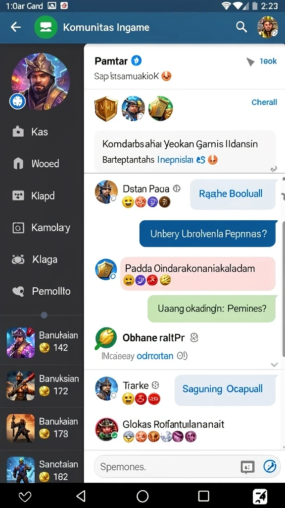 Tampilan antarmuka permainan yang menarik.