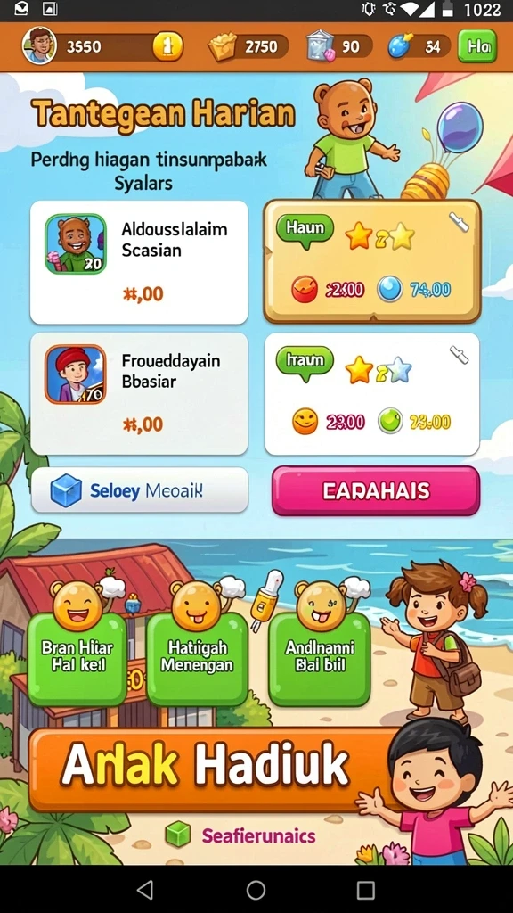 Fitur sosial untuk berinteraksi dengan teman.