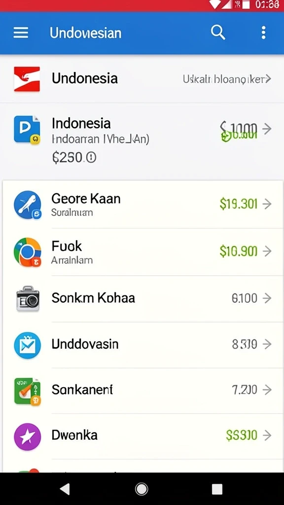 Tampilan antarmuka pengguna yang menarik.