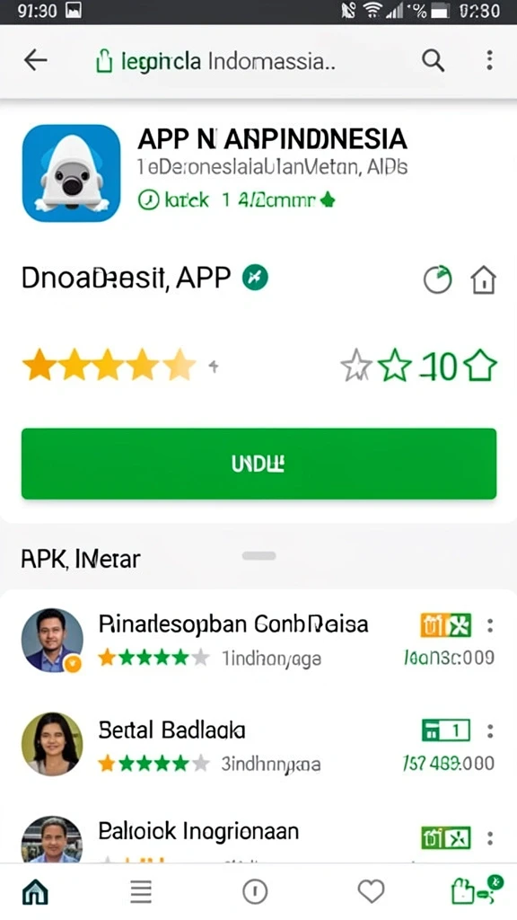 Screenshot aplikasi menampilkan antarmuka permainan yang menarik dan user-friendly.