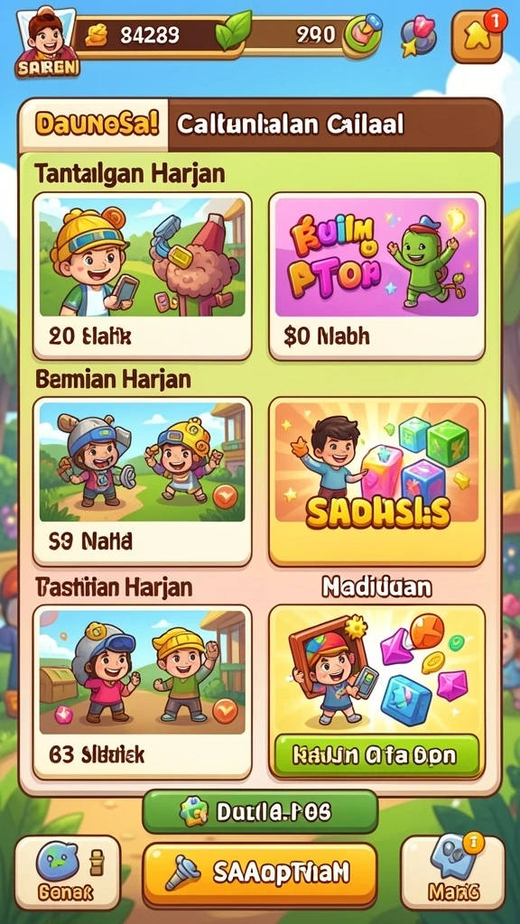 Berbagai pilihan permainan yang seru dan menantang.