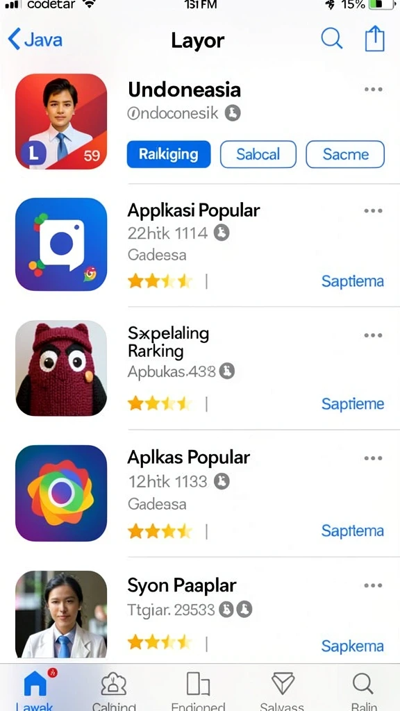 Pengguna dapat melihat berbagai item dan senjata dalam game.